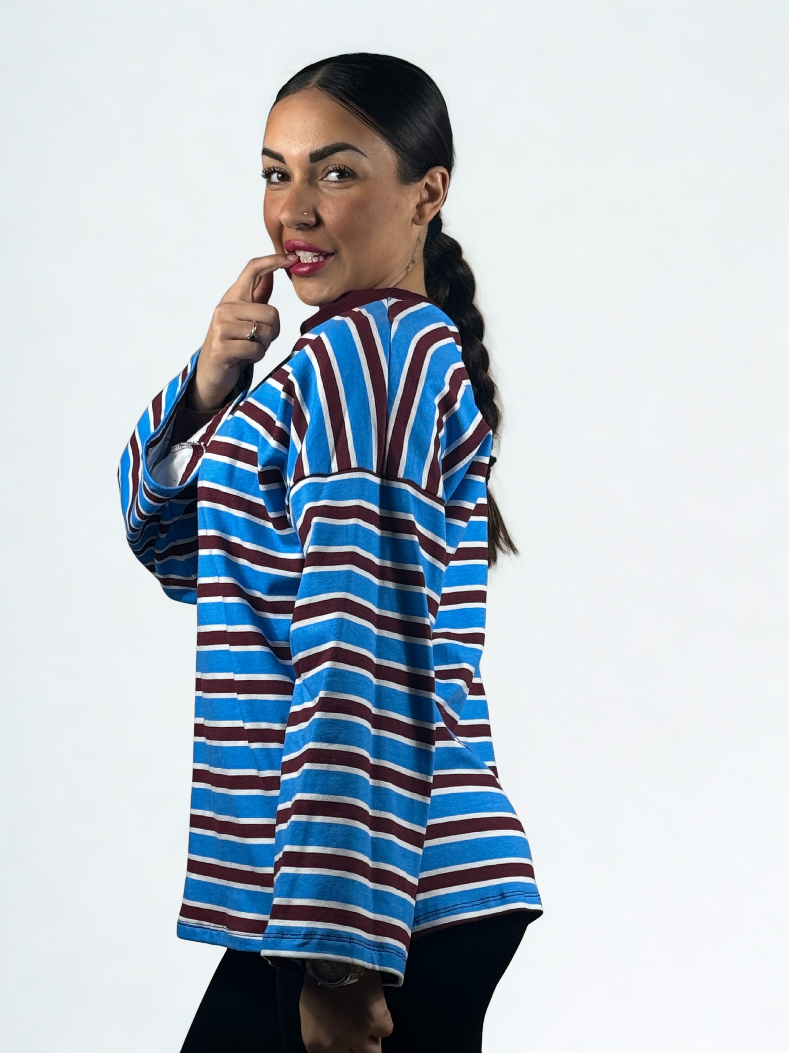 Maglioncino Blue & Brown