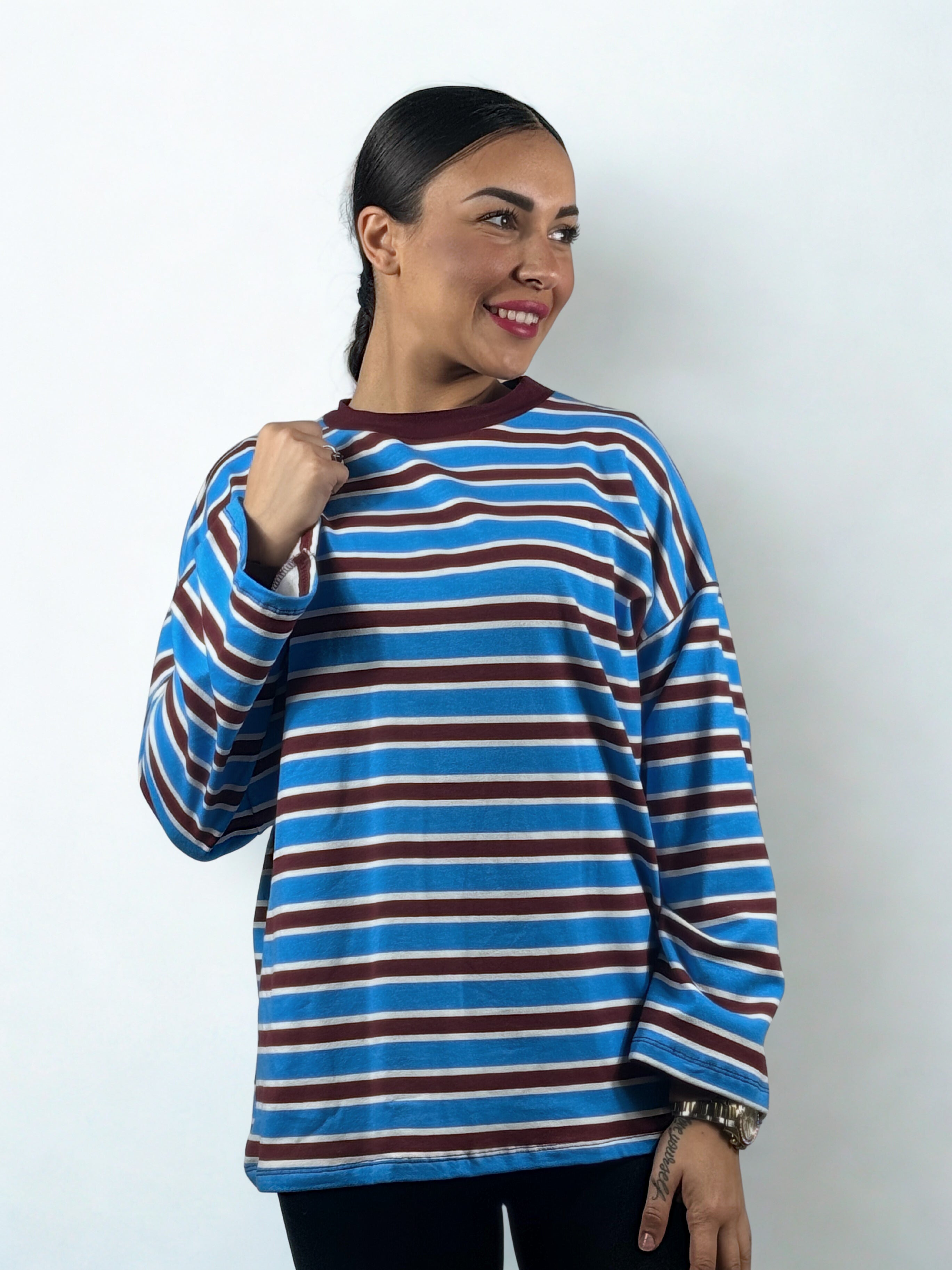 Maglioncino Blue & Brown